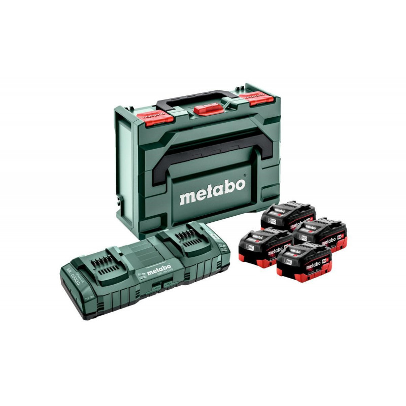 Metabo 18 V LiHD Battery 8.0 Ah, 4 pcs. + Charger (685135000)