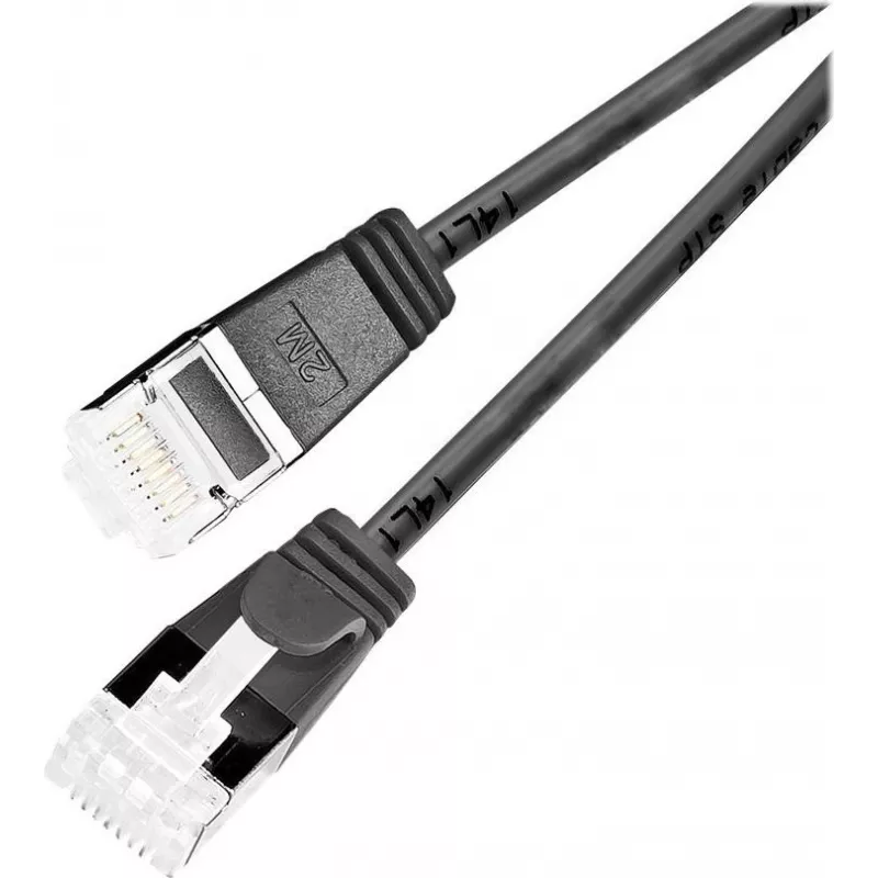 Wirewin Slim Cat6a U/FTP Patch Cable RJ45, 5 m, Black