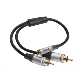 celexon Professional 2x RCA to Stereo Jack M/F Audio Adapter