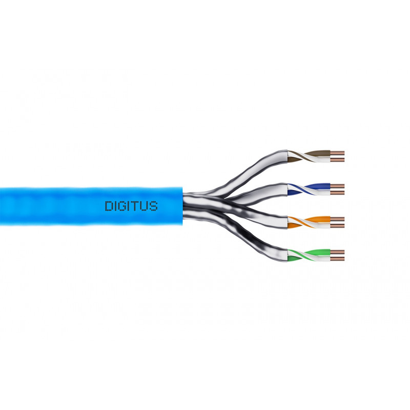 Digitus Cat6a U/FTP Installation Cable, 100 m, Blue, LSZH, Simplex
