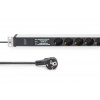 Digitus DN-95432 19 inch Rack PDU, 6x Schuko, 2 m Cable, Schuko Plug, 16 A, Surge Protection & Filter