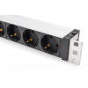 Digitus DN-95432 19 inch Rack PDU, 6x Schuko, 2 m Cable, Schuko Plug, 16 A, Surge Protection & Filter