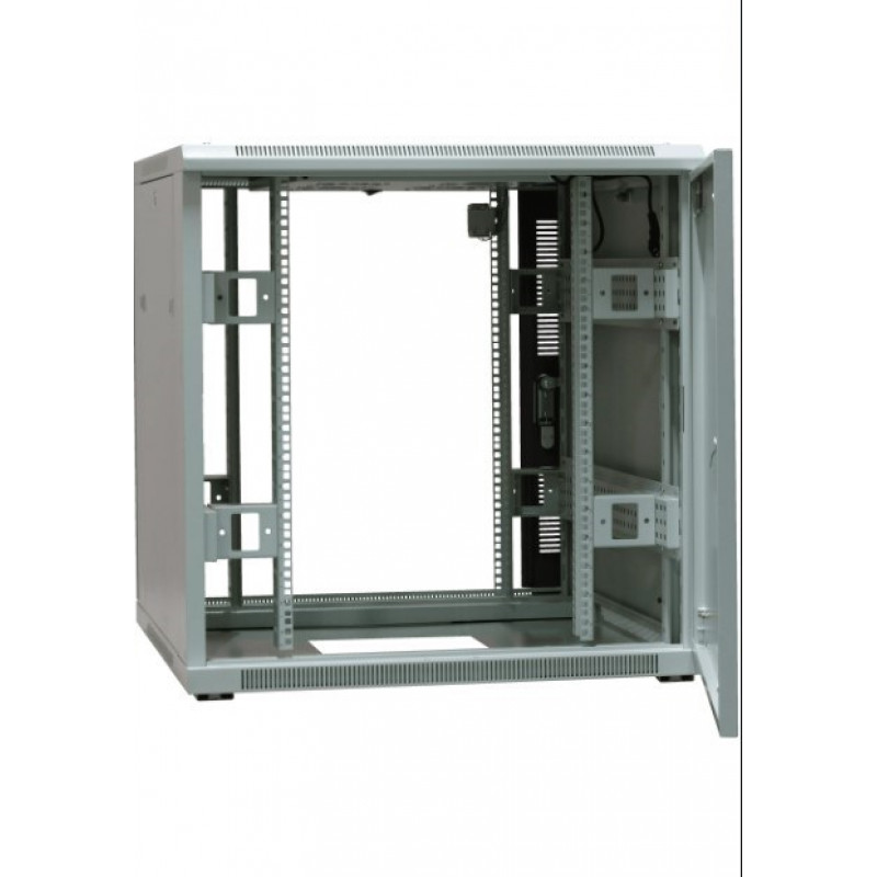 EmiterNet Top Free-Standing Frame Rack Cabinet 16U, Sheet Metal/Glass Doors, 800 x 800 x 820 mm (EM/SH05D-8816-SH0)