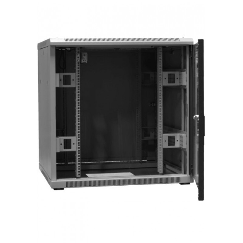 EmiterNet Top Free-Standing Frame Rack Cabinet 16U, Sheet Metal/Glass Doors, 800 x 800 x 820 mm (EM/SH05D-8816-SH0)