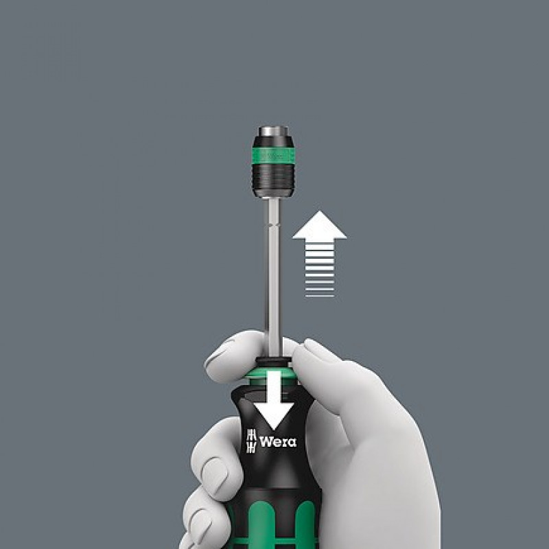 Wera Screwdriver Handle with 1/4 inch Magnetic Bit Holder + 6 Bits