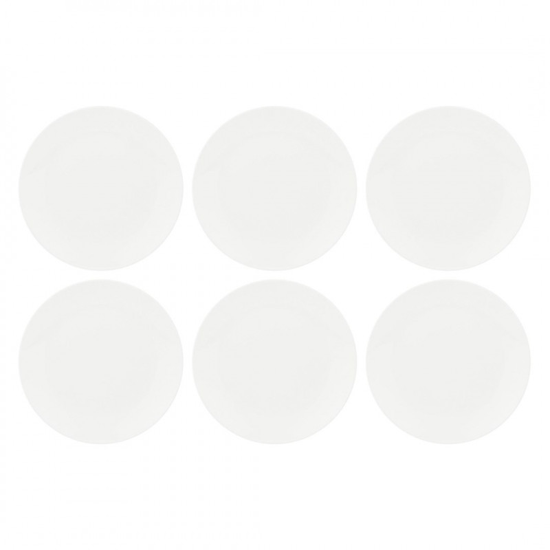 La Porcellana Bianca Set of 6 Essenziale dinner plates - White, 27 cm