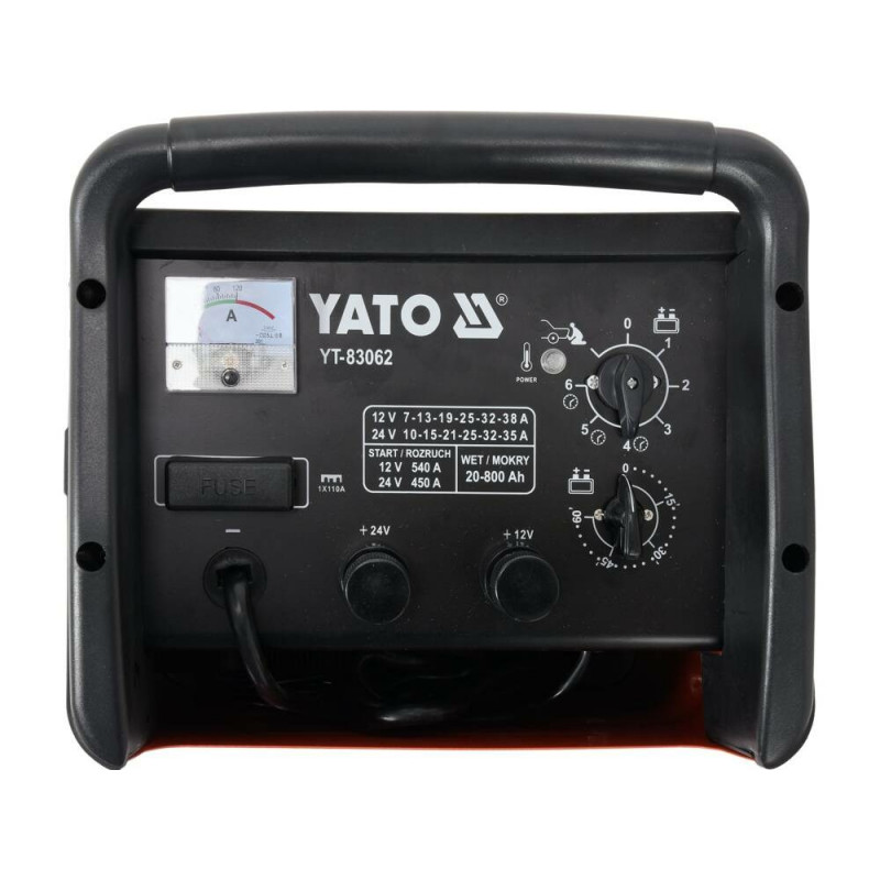 YATO YT-83062 Car Battery Charger (Rectifier), 38 A / 540 A / 800 Ah