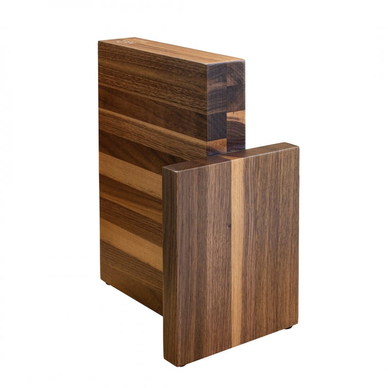 Artelegno Magnetic Knife Block for 6 Knives, Walnut Wood