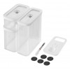 ZWILLING 1026082 Rectangular Food Storage Containers, 5.4 L, Transparent/White, 5 pcs