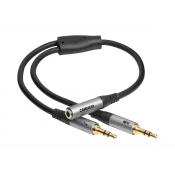 celexon Professional 2x Stereo Jack Audio Adapter, M/F
