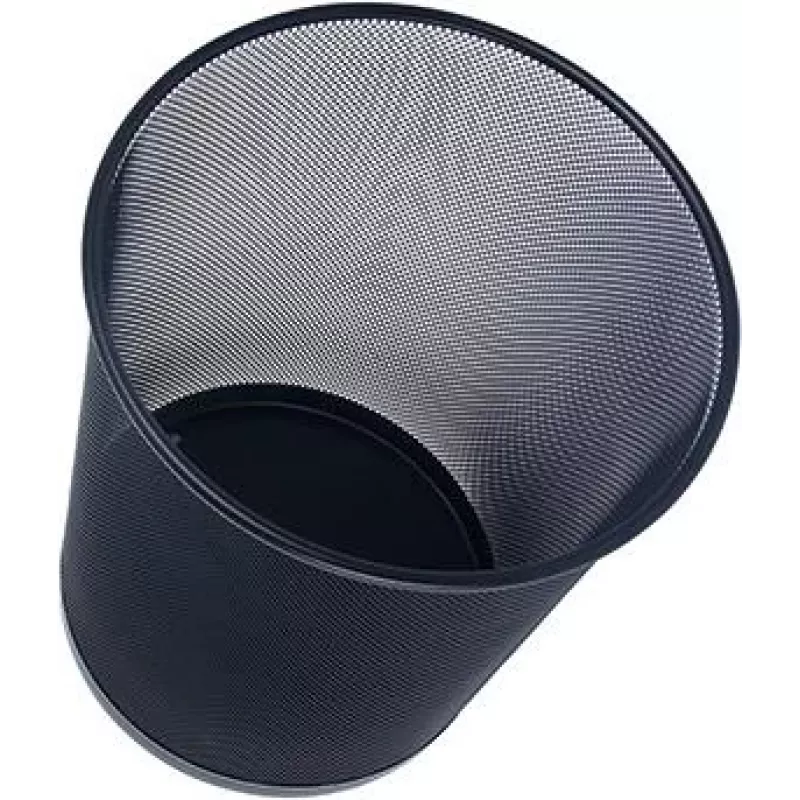 WEDO Office Wire Waste Paper Basket, 18 L, Round, Black, Height 350 mm