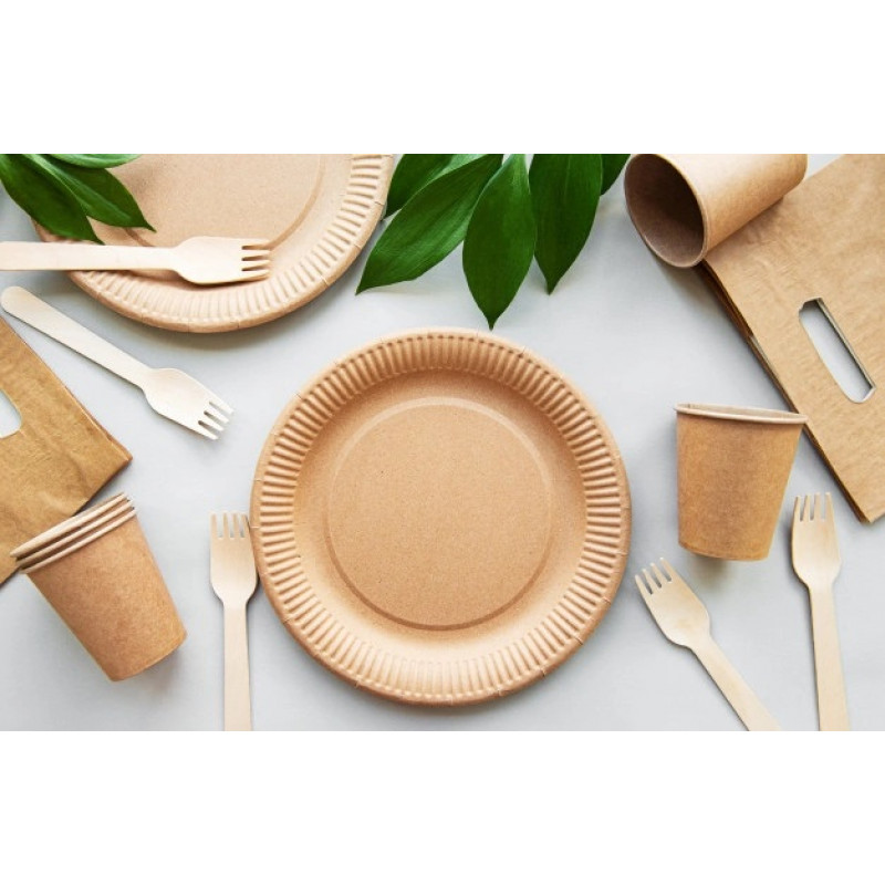 Gogreen Go Green Kraft Paper Plates Ø18 cm, 20 pcs