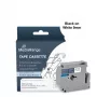 MediaRange Label Tape Cassette for Brother M-K221BZ, 9 mm x 8 m, Black on White