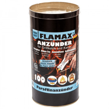 Flamax Paraffin Fire Starter Cubes in Paper Pack, 100 pcs