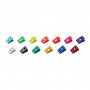 WEDO Laurel Signal 1 Plastic Clips, Assorted Colours, 10 pcs (1261199)