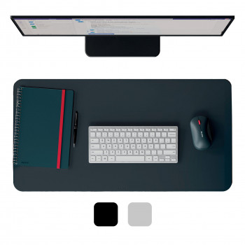 Leitz Desk Pad, 700 x 360 mm, Recycled Leather, Smooth, Dark Grey (5385-00-89)