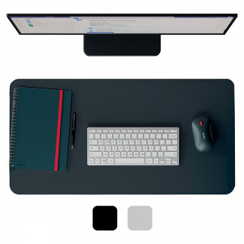 Leitz Desk Pad, 700 x 360 mm, Recycled Leather, Smooth, Dark Grey (5385-00-89)