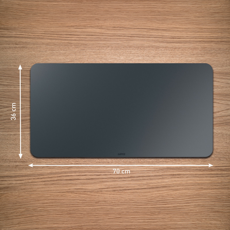 Leitz Desk Pad, 700 x 360 mm, Recycled Leather, Smooth, Dark Grey (5385-00-89)