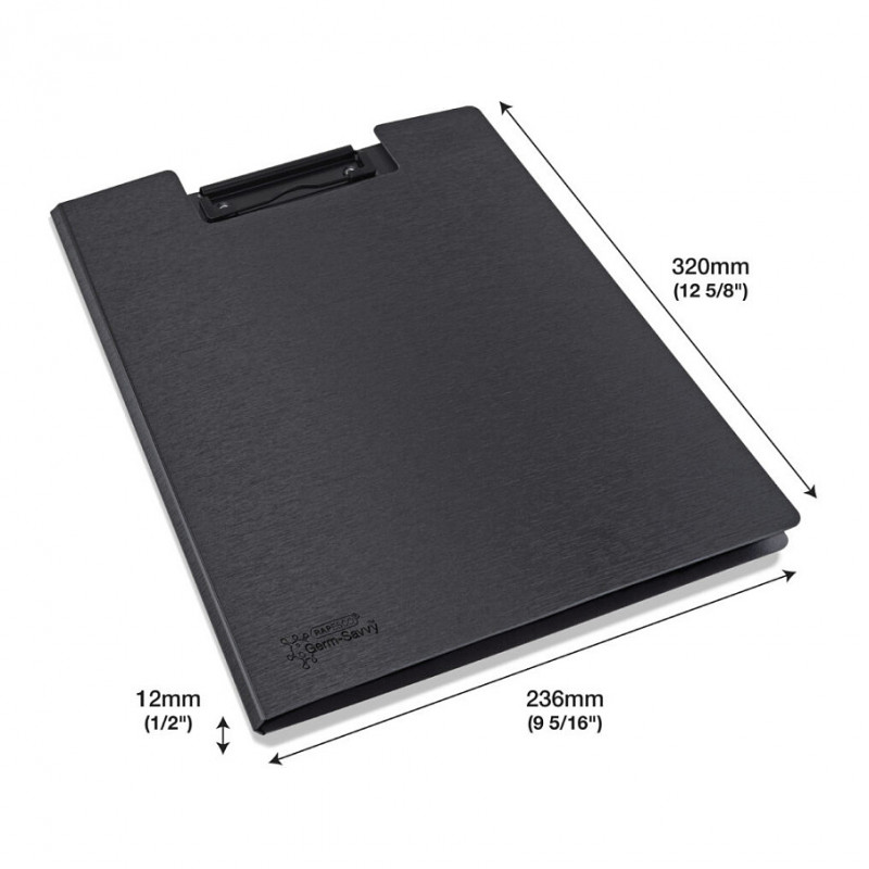 Rapesco Clipboard Folder, A4, Polypropylene, Black (1641)
