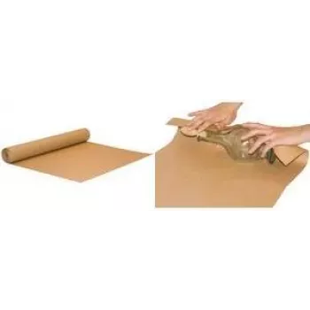 RAADHUIS Packing Paper Roll, 750 mm x 250 m, Brown Kraft Paper, 70 g/m², Brown Striped