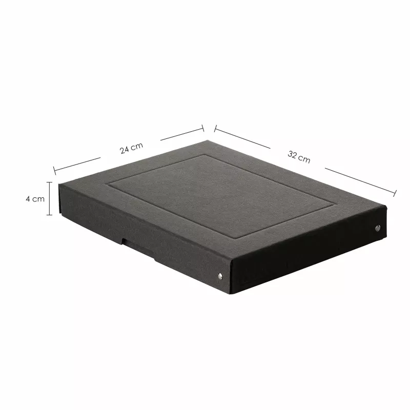 FALKEN PURE Storage Box for 500 Sheets, 24 x 32 x 4 cm, Black