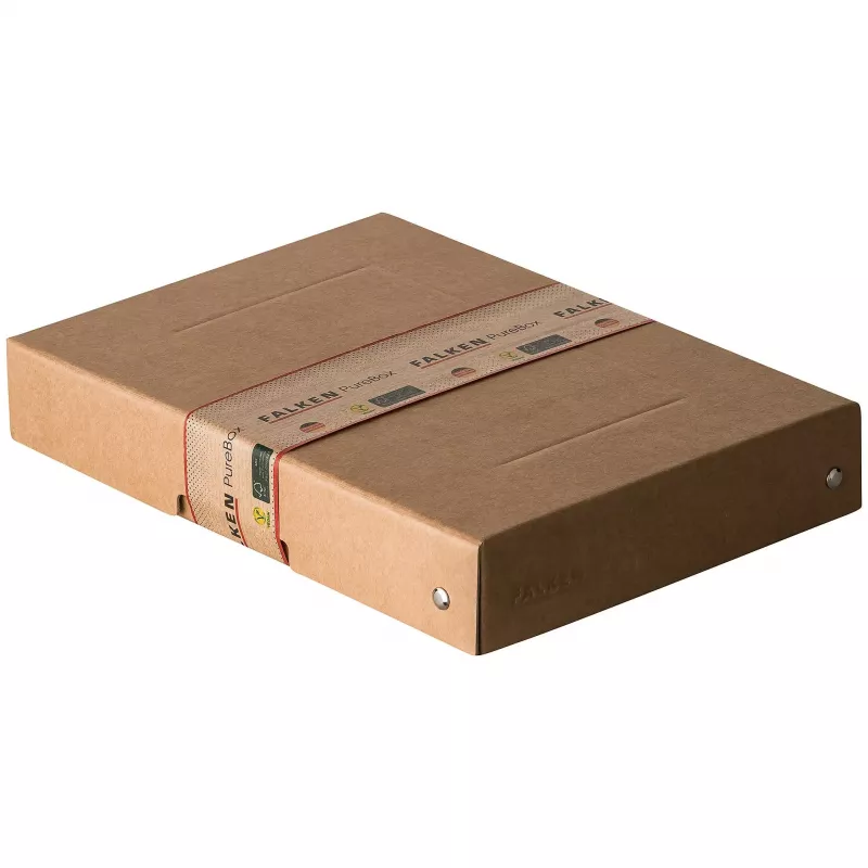 FALKEN PURE Storage Box for 500 Sheets, 18 x 25 x 4 cm, Brown