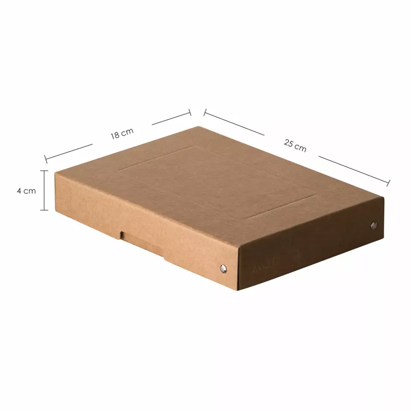 FALKEN PURE Storage Box for 500 Sheets, 18 x 25 x 4 cm, Brown