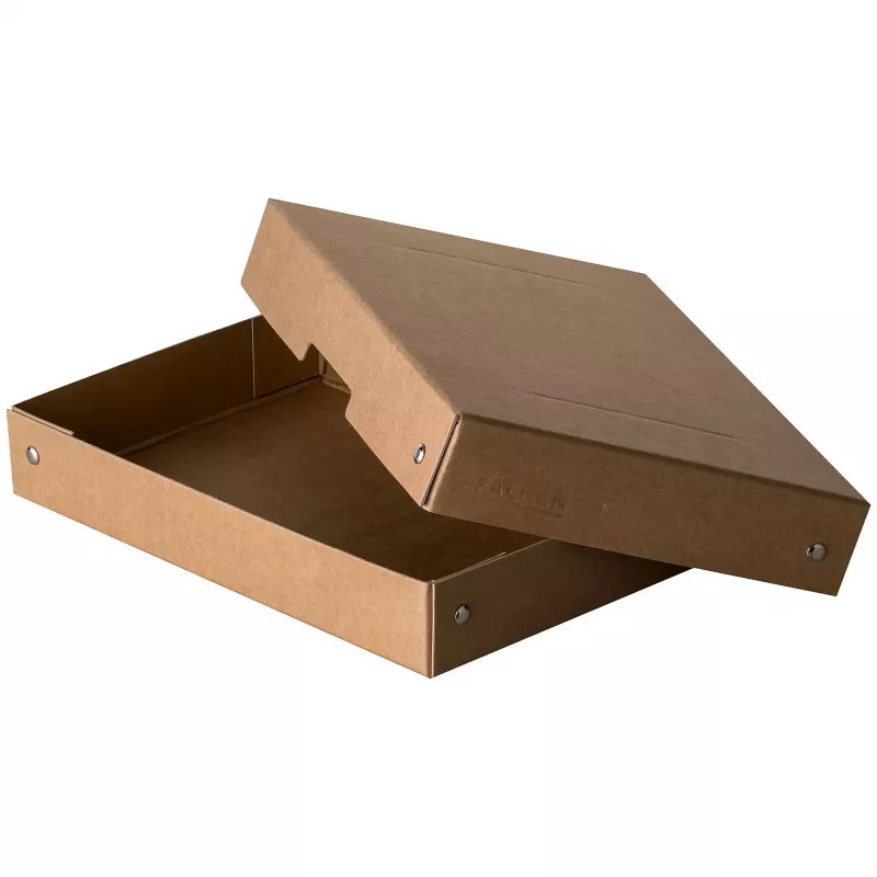 FALKEN PURE Storage Box for 500 Sheets, 18 x 25 x 4 cm, Brown