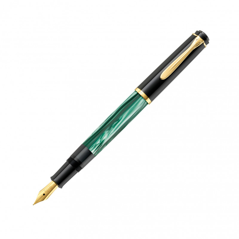 Pelikan Classic M200 Piston Fountain Pen, Green Marbled