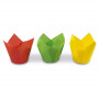 Guardini Tulip shaped paper cupcake tins 12 pcs coloured Easy Bake Ø 7.5 x 8 cm