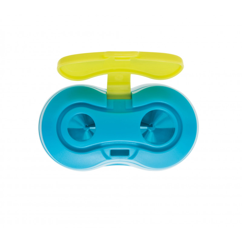 Pelikan Flower Double-Hole Pencil Sharpener with Container, Blue (700702)