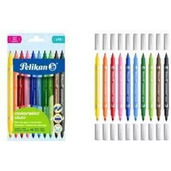 Pelikan Colorella Duo C407 felt pens colour assorted, 10 pcs.