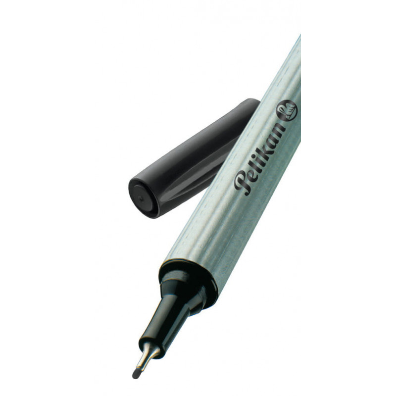 Pelikan Fineliner 96, Black, Metal-Clad Tip, Document-Proof Light-Resistant Ink