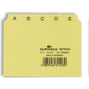 Durable A-Z Index Register for A7 Card Boxes, Embossed PP, Yellow