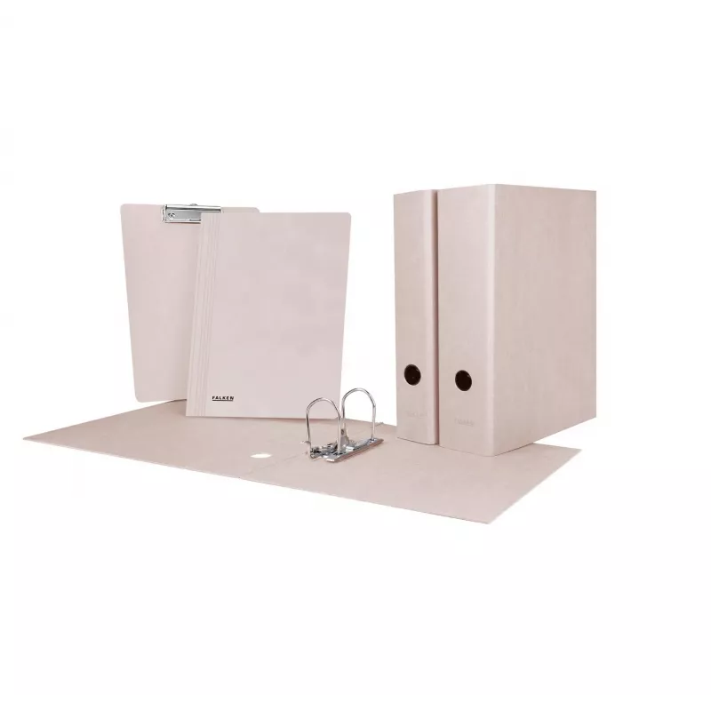 FALKEN PURE Lever Arch File, Grey Cardboard, 50 mm Spine, DIN A4