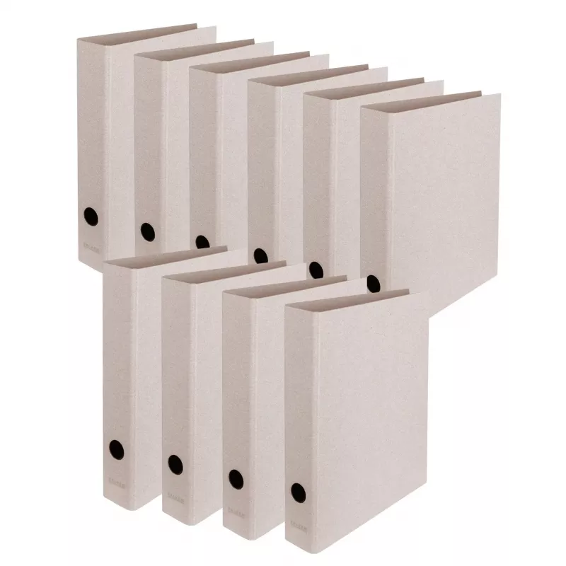FALKEN PURE Lever Arch File, Grey Cardboard, 50 mm Spine, DIN A4