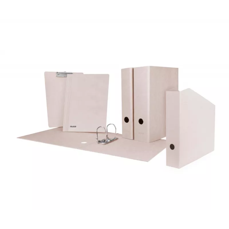 FALKEN PURE Lever Arch File, Grey Cardboard, 50 mm Spine, DIN A4