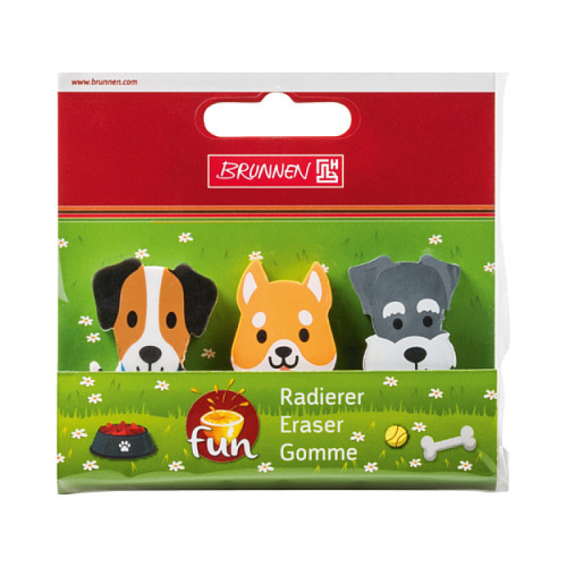 BRUNNEN erasers beige, grey, white/brown