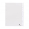 Durable A4 Index Dividers, 5-Part, with Welded Tabs and Cover Sheet, Transparent