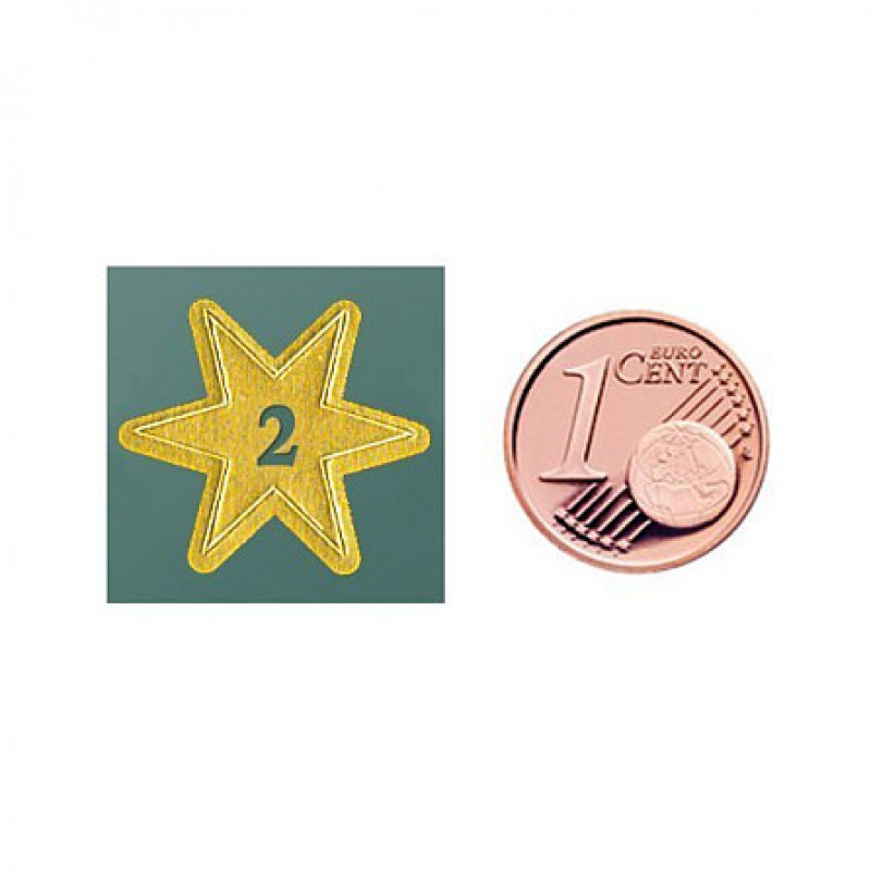 AVERY Zweckform Star Number Stickers 1-24, Gold, 66 Labels