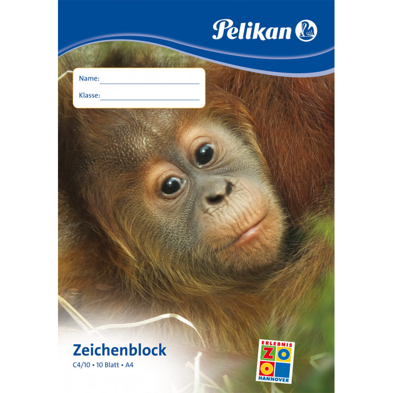 Pelikan C4/10 Drawing Pad A4, 100 g/m², 10 Sheets, Chlorine-Free, White