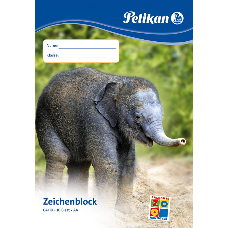 Pelikan C4/10 Drawing Pad A4, 100 g/m², 10 Sheets, Chlorine-Free, White