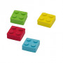 WEDO Bricky Building Block Erasers, 4 Colours, with Sorting Box, 18 pcs