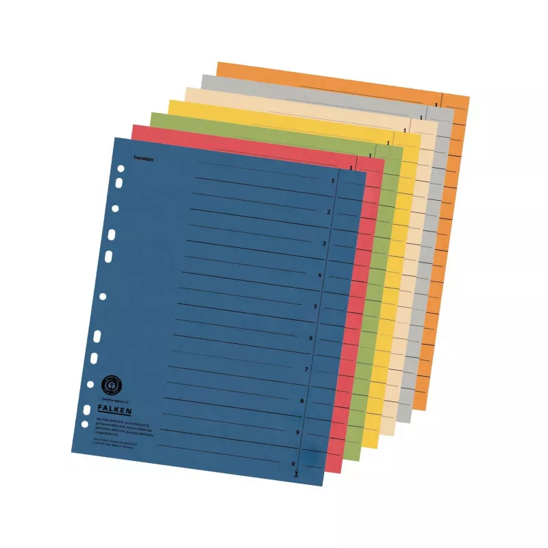 FALKEN divider sheets DIN A4, 230 g/m², green