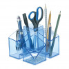 HAN SCALA pen holder 12.5 x 12.5 x 10.0 cm blue-transparent