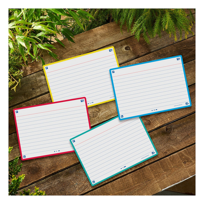 Oxford Flash Index Cards, 80 Sheets, Lined, Assorted Colours