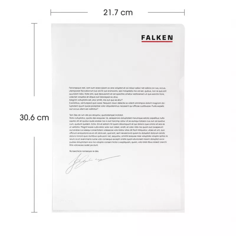 Falken Sheet Protectors DIN A4, Textured Surface, 0.09 mm, Transparent