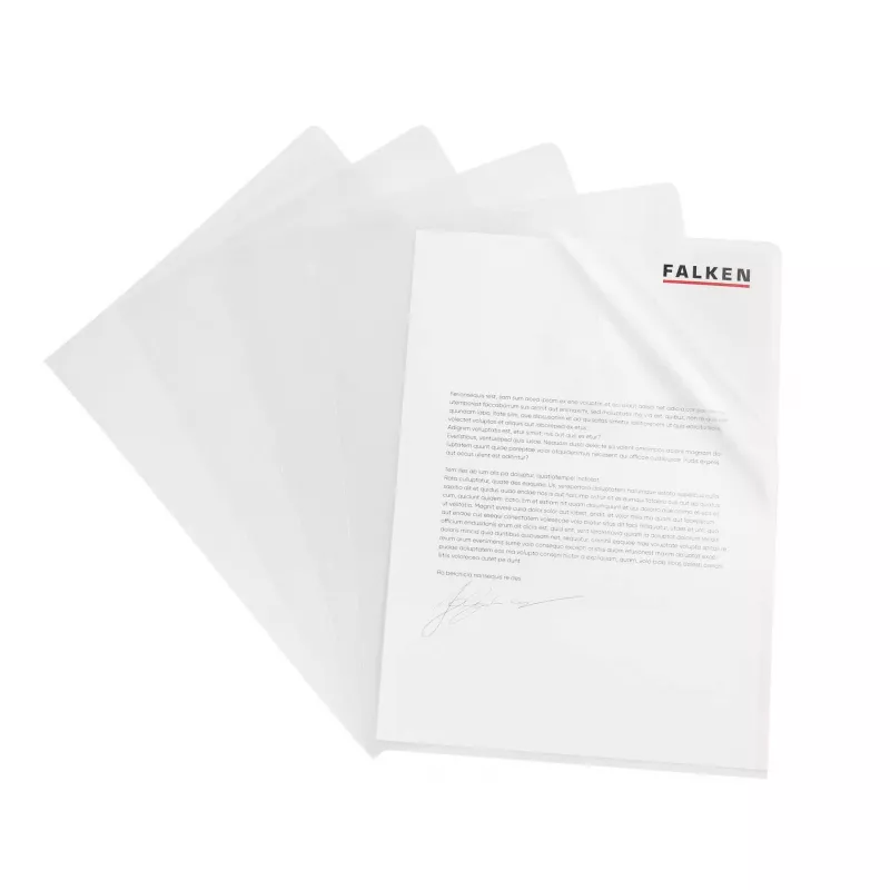 Falken Sheet Protectors DIN A4, Textured Surface, 0.09 mm, Transparent