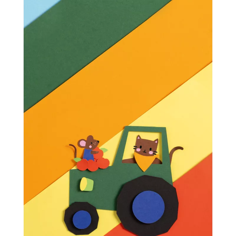folia Coloured Card 300 g/m², Assorted Colours, 10 Sheets