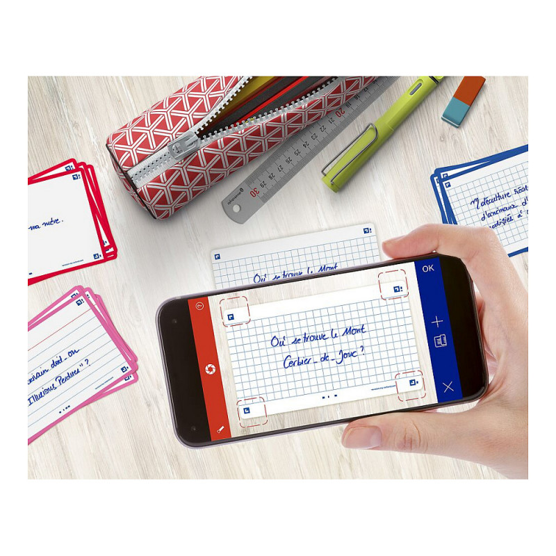 Oxford Flash Index Cards, 80 Sheets, Squared, White